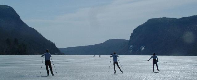 Skating south into the Narrows
in late March, 2006